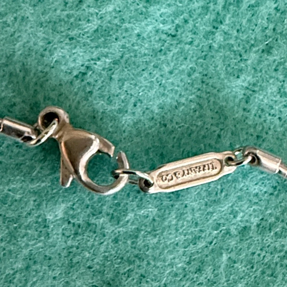 Tiffany & Co. Cross Cutout Pendant Omega Chain Necklace